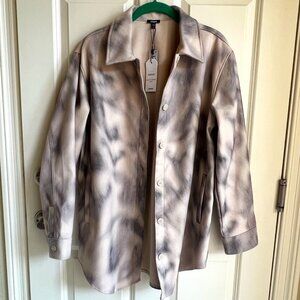 NWT EXPRESS Printed Brushed Twill Shacket Size Medium